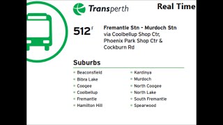 Transperth 512F [upl. by Ecilayram]