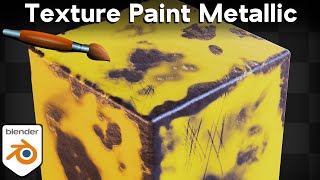 Texture Paint Metallic Maps and Edge Wear Blender Tutorial [upl. by Rodi]