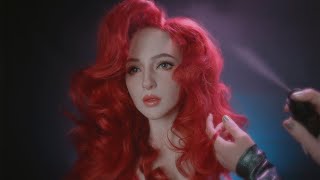 ASMR Makeup amp Hair Styling 🧜🏻‍♀️  No Talking [upl. by Adnylam]