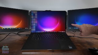 14 inch laptop extension Triple screen system detail look and testing [upl. by Daley]