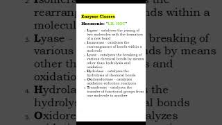 Mastering Enzyme Classification Fun and Easy Mnemonics usmle biochemistry [upl. by Anirret312]