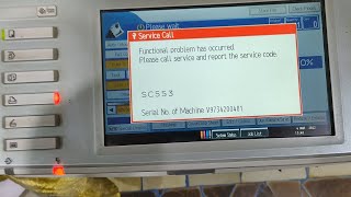 Error code SC553 rest RICOH Aficio [upl. by Aevin]