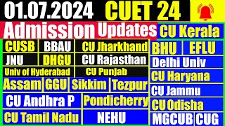 01st July 2024 CUET UG amp PG Updates  Counselling  Merit List  Admission  Documents  CUET24 [upl. by Natan]