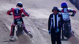 Speedway Crash Wilki Krosno  Ostrovia Ostrow upadki w meczu [upl. by Enixam]