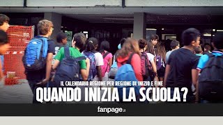 Quando inizia la scuola Ecco il calendario con le date e le festività Regione per Regione [upl. by Nameerf708]