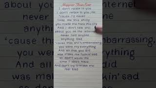 Billie Eilish  Happier Than Ever Lyrics REQUESTED lyrics billieeilish shorts shortsfeed [upl. by Jaquelin753]