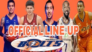 MERALCO BOLTS OFFICIAL LINE UP OF PBA SEASON 49 GOVERNORS CUP [upl. by Seessel]