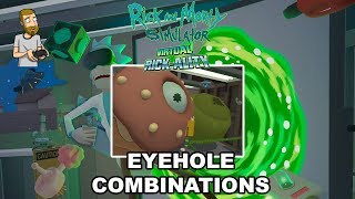 SHOCKING EYEHOLE COMBINATIONS  Rick and Morty Simulator Virtual RickAlity [upl. by Schellens]