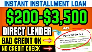 DIRECT LENDER  How I Secured 200 to 3500 Installment Loans for BAD CREDIT  Apply Now [upl. by Hyacinthia865]