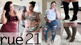 Thigh High Boots Bras amp Bag RUE 21 HAUL Plus Size Fashion [upl. by Adieno]