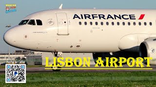 Aeroporto de Lisboa Aviões Pousando e Decolando  LISBON AIRPORT Landings Takeoffs [upl. by Animar]