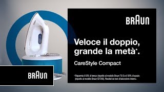 Sistema stirante Braun CareStyle Compact Veloce il doppio grande la metà Spot 20‘’ [upl. by Marquis]