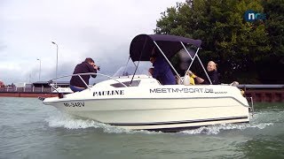 Ohne Führerschein mit dem Motorboot auf dem Mittellandkanal [upl. by Joslyn]