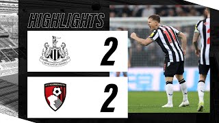 Newcastle United 2 AFC Bournemouth 2  Premier League Highlights [upl. by Sileray544]