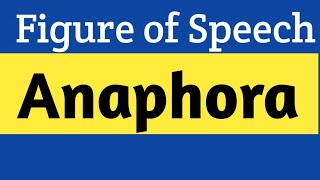 Anaphora  Anaphora figure of speech  Anaphora definition and examples  Anaphora in literature [upl. by Houston]