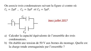 Condensateur correction bacc juillet 2021 [upl. by Elletse]