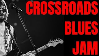 Crossroads Blues Jam  Cream  Eric Clapton Style Guitar Backing Track Key Of A [upl. by Ecire598]