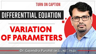 Variation of Parameter Method  Wronskian  Differential Equation [upl. by Annahsad550]