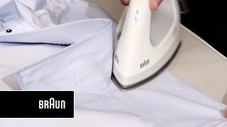 How to iron a shirt properly with Braun CareStyle 5 steam generator iron [upl. by Eniksre]