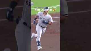 Jasson Dominguez First Career Homer😮 viralvideo shorts [upl. by Felicdad]