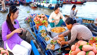 Độc lạ lênh đênh trên sông ăn bún riêu hủ tiếu trên ghe tấp nập người chờ từ tờ mờ sáng vui như tết [upl. by Secunda]