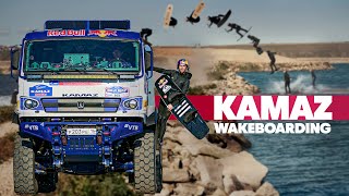 Kamaz Truck Takes Wakeboarder On One Wild Ride  Red Bull Wakeboarding [upl. by Katt562]