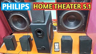 Philips 51 Home theatre Sound test  Philips Home theatre set [upl. by Annuahsal]