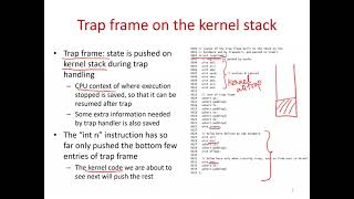 Operating Systems Lecture 24 Trap handling in xv6 [upl. by Ferriter351]