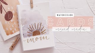 15 Minute Watercolor Cards  Messy Mixed Media EP 5 [upl. by Lamhaj]