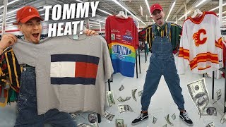 HUGE TOMMY HILFIGER HAUL OVERALLS amp MORE  Trip to the Thrift 180 [upl. by Akiemaj85]