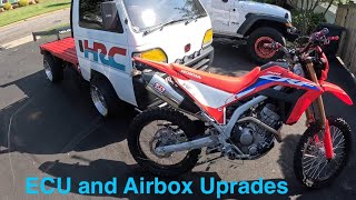 CRF300L ECU and Airbox Upgrade Ride and Thoughts [upl. by Knah]