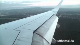 Hard braking landing at Frankfurt with Lufthansa CityLine E190 [upl. by Dranik842]