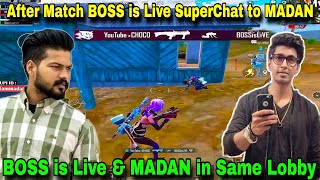 MADAN amp BOSS is Live in Same Lobby  PUBG MADAN  madan op  BOSS is Live  MADAN [upl. by Jeremiah]