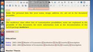 How to use Lyx to write CV on Ubuntu [upl. by Latnahc]