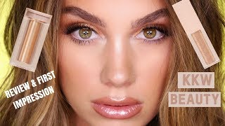 KKW BEAUTY ULTRALIGHT BEAM Bronzed review amp first impression  Julia Dantas [upl. by Brunelle859]