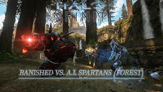 Halo Infinite  Banished vs AI Spartans Forest [upl. by Saiff]