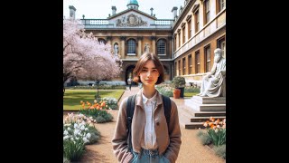 Walking in the Christ’s College campus of the University of Cambridge [upl. by Gilus]