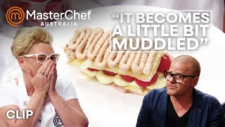 The Mille Feuille Collapses  MasterChef Australia  MasterChef World [upl. by Yral]