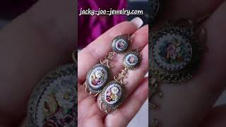 Fabulous Antique Micromosaic Earrings [upl. by Ihtraa]