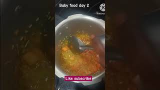 Carrot rice baby food day 2 [upl. by Cuhp]