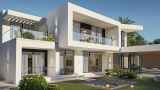 Luxury 4 Bedroom Modern House Design with an Indoor Pool  214 smq [upl. by Wilek780]