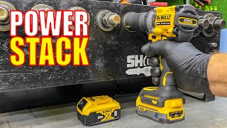 POWER STACKING  DeWalt DCF921 ATOMIC Impact Wrench Review 5Ah vs PowerStack [upl. by Batista]