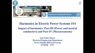 Impact of Harmonics Part III Power amp Neutral Conductors amp IV Measurements  Harmonics in EPS 14 [upl. by Infeld320]