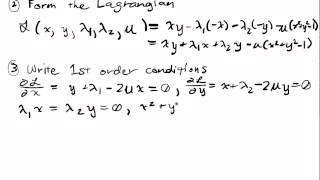 Constrained Optimization Lecture II Part 6 Lagrangian Example 5 [upl. by Irik]