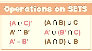 OPERATIONS ON SETS  Union Intersection Difference and Complement of a Set  Ms Rosette [upl. by Igal]