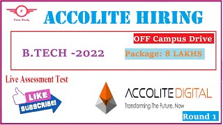 Accolite Digital Test 1 Live Test Assessment Eligible BEBTECHMTECHMCA CS  IT  ECE  ME  CE [upl. by Neztnaj]