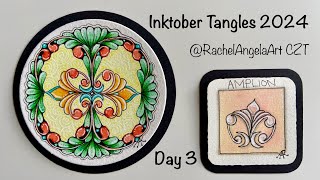 Day 3  Inktober Tangles 2024  Amplion by Nina DreherGöeddertz [upl. by Cunningham]