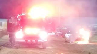 Junkyard Race Car Burns Down To The Ground [upl. by Eceinehs]