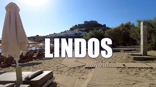 Rhodes Greece  LINDOS  Beaches Castle and Famous Town [upl. by Golda]