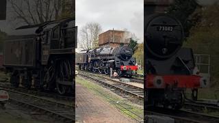 BR 5MT 73082 ‘Camelot’ preparing to move into Sheffield Park yard the bluebell railway￼ [upl. by Oruhtra212]